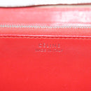 CELINE Long Wallet Leather Beige Silver Auth am10868-14