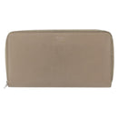 CELINE Long Wallet Leather Beige Silver Auth am10868-2