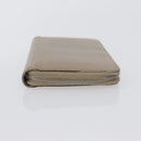CELINE Long Wallet Leather Beige Silver Auth am10868-4
