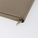 CELINE Long Wallet Leather Beige Silver Auth am10868-8
