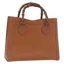 GUCCI Bamboo Hand Bag Leather Brown Gold 002 2853 0260 0 Auth am10871-1