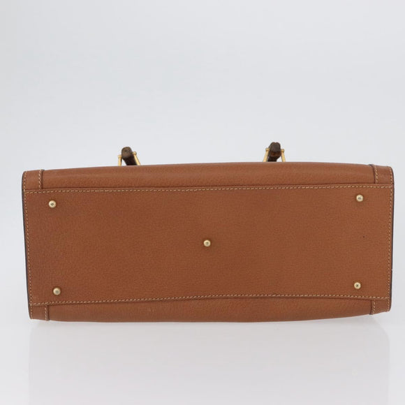 GUCCI Bamboo Hand Bag Leather Brown Gold 002 2853 0260 0 Auth am10871