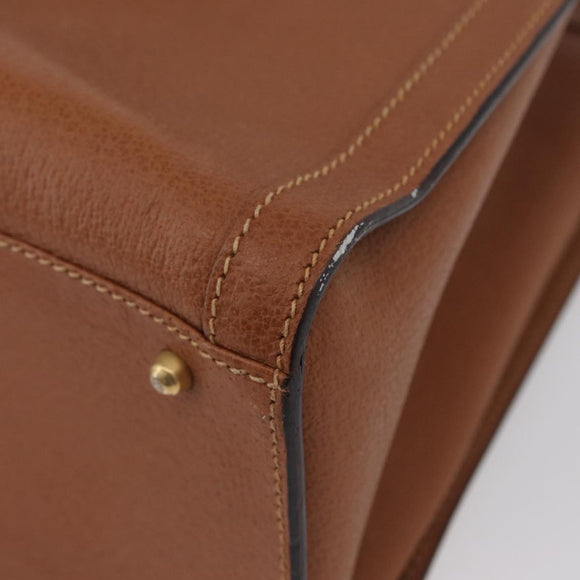 GUCCI Bamboo Hand Bag Leather Brown Gold 002 2853 0260 0 Auth am10871