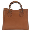 GUCCI Bamboo Hand Bag Leather Brown Gold 002 2853 0260 0 Auth am10871-2