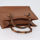 GUCCI Bamboo Hand Bag Leather Brown Gold 002 2853 0260 0 Auth am10871-7