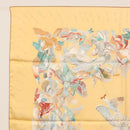HERMES Carre 90 Scarf ""L'INTRUS"" Silk Yellow Auth am10872V-17