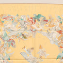 HERMES Carre 90 Scarf ""L'INTRUS"" Silk Yellow Auth am10872V-18