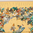HERMES Carre 90 Scarf ""L'INTRUS"" Silk Yellow Auth am10872V-3