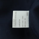 CHANEL Double Breasted jacket Coat cotton Navy CC Auth am10874V-12