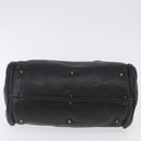 Chloe Paddington Hand Bag Leather Black Gold Silver Auth am10875SAV-5