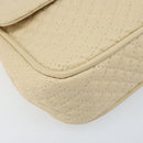 BALLY Chain Shoulder Bag Leather Beige Gold Auth am10887V-14