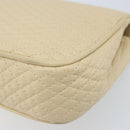 BALLY Chain Shoulder Bag Leather Beige Gold Auth am10887V-15
