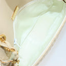 BALLY Chain Shoulder Bag Leather Beige Gold Auth am10887V-11