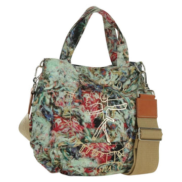 Vivienne Westwood Tote Bag Canvas 2way Gold Multicolor Auth am10891A