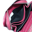 BOTTEGA VENETA INTRECCIATO Round Compact Wallet Leather Pink Auth am10894V-18