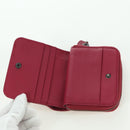 BOTTEGA VENETA INTRECCIATO Round Compact Wallet Leather Pink Auth am10894V-10