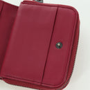 BOTTEGA VENETA INTRECCIATO Round Compact Wallet Leather Pink Auth am10894V-24