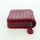 BOTTEGA VENETA INTRECCIATO Round Compact Wallet Leather Pink Auth am10894V-3