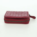 BOTTEGA VENETA INTRECCIATO Round Compact Wallet Leather Pink Auth am10894V-5