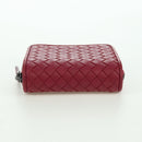BOTTEGA VENETA INTRECCIATO Round Compact Wallet Leather Pink Auth am10894V-6