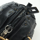 Chloe Paddington Tote Bag Leather Black Gold Silver Auth am10896V-19