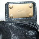 Chloe Paddington Tote Bag Leather Black Gold Silver Auth am10896V-20