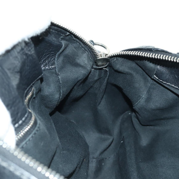 Chloe Paddington Tote Bag Leather Black Gold Silver Auth am10896V