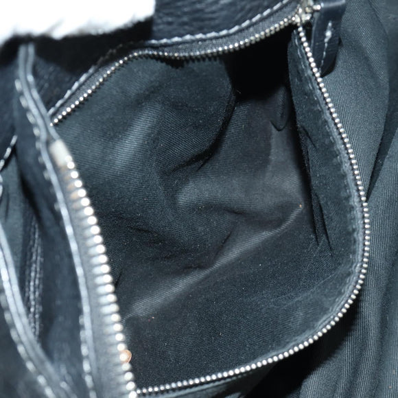 Chloe Paddington Tote Bag Leather Black Gold Silver Auth am10896V