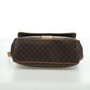 CELINE Macadam Canvas Shoulder Bag PVC Leather Brown Gold Auth am10907V-5