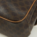 CELINE Macadam Canvas Shoulder Bag PVC Leather Brown Gold Auth am10907V-17