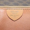 CELINE Macadam Canvas Shoulder Bag PVC Leather Brown Gold Auth am10907V-12