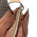 CELINE Macadam Canvas Shoulder Bag PVC Leather Brown Gold Auth am10907V-20