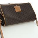 CELINE Macadam Canvas Shoulder Bag PVC Leather Brown Gold Auth am10907V-6