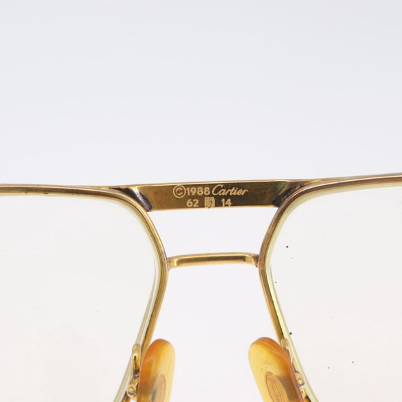 CARTIER Trinity Glasses Glasses metal Gold Tone Auth am10919