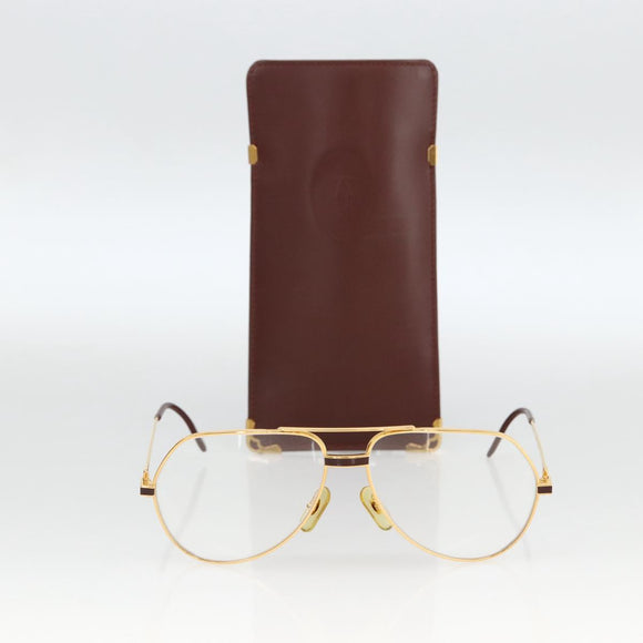 CARTIER Sunglasses metal Gold Tone Auth am10920V