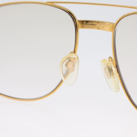 CARTIER Glasses metal Gold Tone Auth am10921