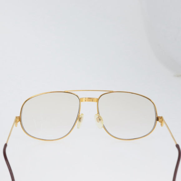 CARTIER Glasses metal Gold Tone Auth am10921