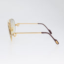 CARTIER Glasses metal Gold Tone Auth am10921-7