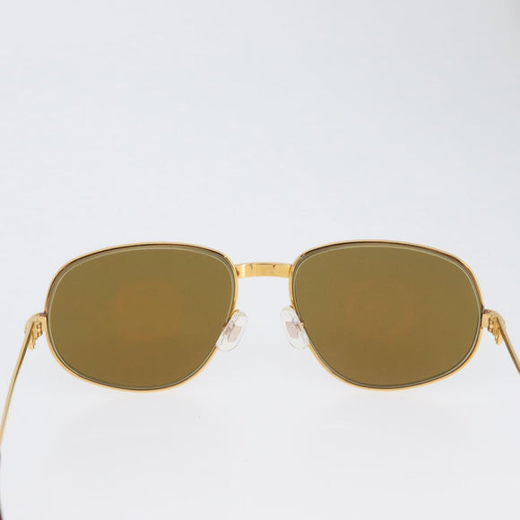 CARTIER Sunglasses metal Gold Tone Auth am10923