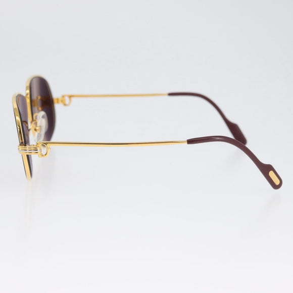 CARTIER Sunglasses metal Gold Tone Auth am10923