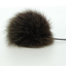 FENDI Pom Pom Bag Charm Dark Brown Auth am10929V-4