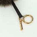 FENDI Pom Pom Bag Charm Dark Brown Auth am10929V-6