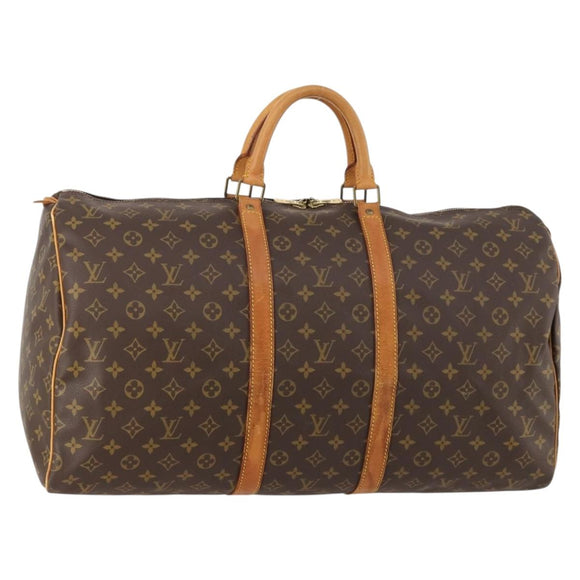 LOUIS VUITTON Monogram Keepall 55 Boston Tas M41424 LV Auth am10942