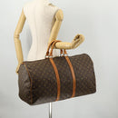 LOUIS VUITTON Monogram Keepall 55 Boston Tas M41424 LV Auth am10942-23