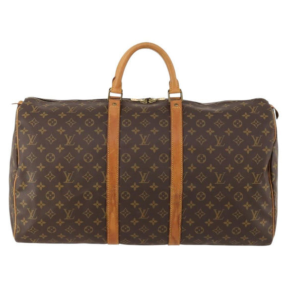 LOUIS VUITTON Monogram Keepall 55 Boston Tas M41424 LV Auth am10942