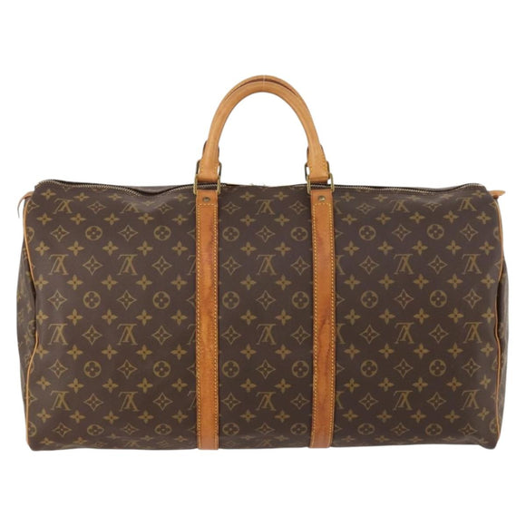 LOUIS VUITTON Monogram Keepall 55 Boston Tas M41424 LV Auth am10942