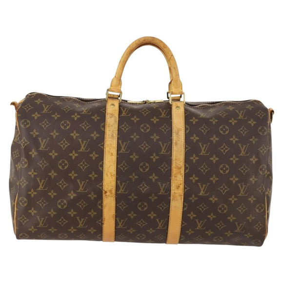 LOUIS VUITTON Monogram Keepall Bandouliere 50 Boston Bag M41416 LV Auth am10944