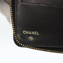 CHANEL Compact Long Wallet Patent leather Black CC Auth am10949A-13