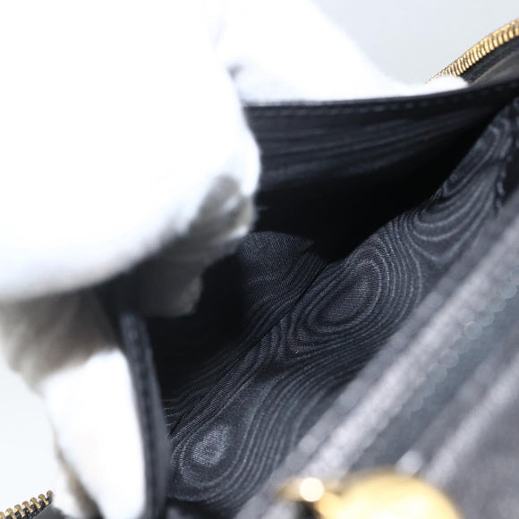 CHANEL Compact Long Wallet Patent leather Black CC Auth am10949A