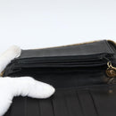 CHANEL Compact Long Wallet Patent leather Black CC Auth am10949A-19